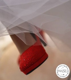 Scarpe sposa rosse